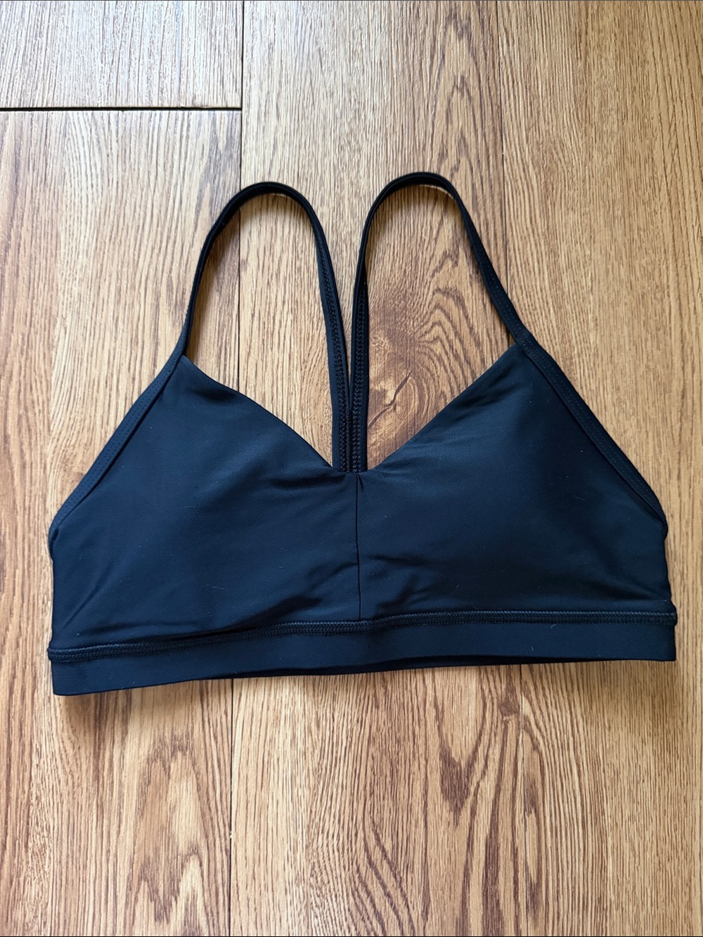 Fleo Black V-Neck Swim Bikini Top